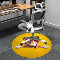 M-Mario Bros Office Round Area Rug, Indoor Mat Suitable For Office, Under Office Chairs Bedroom Living Room Home Decor, DT1212008 80cm by 80cm