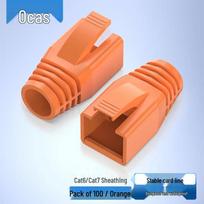 AUCAS RJ45 Cat 7 Ethernet Cable Connector Boots oranžinė