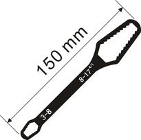 3–17 mm universalus „Torx“ veržliaraktis, savaime užsiveržiantis reguliuojamas stiklas, veržliarakčio lenta, dvigalvis „Torx“ veržliaraktis, rankiniai įrankiai gamykloje