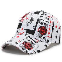 And Women Poker Print Baseball Cap Outdoor Use Adjustable Sunscreen Leisure Hat Spring Autumn Travel Tourism Beach Vacation 1Piece For Men
