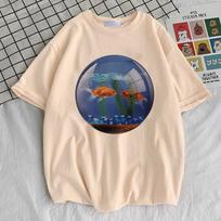Frutiger Aero top tees Women Comfortable Pop Culture streetwear Psychedelic aesthetic shirt hip hop 2000s Colorful Graphic S