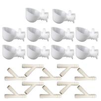 10pcs Chicken Water Dispenser Bird Automatic Drinking Cup Inside Cage Chicken Cups Household Feeder Bowl For Chicks Ducklings
