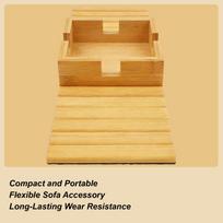 Wood Couch Arm Tray Anti-Slip Foldable Sofa Armrest Tray Square Sofa Protective Pad For Drinks Snacks Remote Control China Mainland