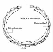 High Quality Stainless Steel Geometric Link Chain Fashion Jewelry Hypoallergenic and Trendy for Parties Wholesale