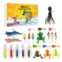 2025 Fishing Advent Calendar Christmas 24 Days with 24 Baits Countdown Calendar Fishing Lures Set A