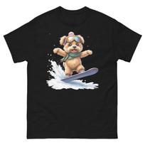 Havanese Dog Snowboarding Fun Snowboard Design T Shirt S įvairiaspalvis