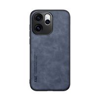 Skin Feel Leather Phone Case for OPPO Reno 12 12F 13 13F 14 14F 15 A3 A3X A5 A6 A60 A6X X8 X8S X9 Pro Cover Luxury OPPO Reno15 mėlyna