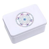 Metal Tarots Card Holder Slide Box Decorative Storage Bin Sliding Lid Trinket Box for Deck Organization and Travel