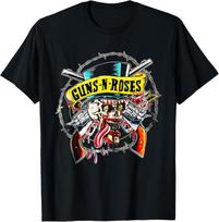 Official Guns N' Roses Skull & Guns T-Shirt S įvairiaspalvis