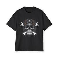 Military Skull and Bones Helmet Black :: High quality Men's Heavy Oversized Tee S įvairiaspalvis