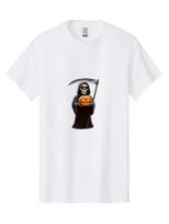 Grim-Reaper-Halloween Mens Graphic Tee, 100% Cotton, Casual Summer Wear S įvairiaspalvis