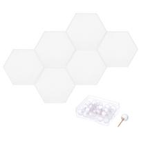 6Pc 30x26cm Felt Bulletin Board Self Adhesive Hexagon Felt Tiles for Sound Proofing Wall Panels for Home Office Recording Studio balta