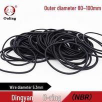 Oil-Resistant Nitrile O-Ring, Inner Diameter: 80-100mm, Thickness: 5.3mm 80*5.3mm (10 pieces) black nitrile O-ring