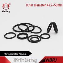Oil-Resistant Waterproof Nitrile O-Ring, ID Options: 43.7/45/46.2/47.5/48.7/50mm, Thickness: 2.65mm 43.7mm ID (20 pcs) Black Nitrile O-ring