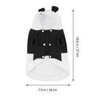 1Pcs Pet Costume Autumn Winter Dog Clothes Easy Clean Soft Pet Clothes Panda Shaped Costume L
