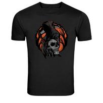 Grim Reaper Skull Graphic T-Shirt Gothic Death Halloween Tee S įvairiaspalvis