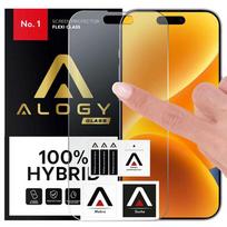 Szkło Hybrydowe Do Apple Iphone 15 Plus / 16 Plus Na Cały Ekran Alogy Flexi Full Glass 9H Szkiełko Ochronne Nietłukące