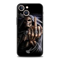 Skull Skeleton Grim Reaper Fashion Luxury Phone Case For iPhone 13 15 14 12 Mini 11 Pro MAX XR X SE XS 7 8 Plus Silicone Cover For iPhone 7 8 SE