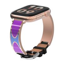 Premium Universal Apple Watch Metal Straps - Original Design 40/42/44/45/46/49mm rožinio aukso spalvos
