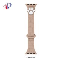 3D Cat Paw Magnetic Silicone Watch Strap for Apple iWatch Series 11/10/9/8/7 38/40/41mm pieno arbatos spalva