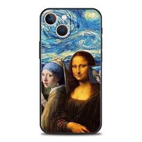 Mona Lisa Van gogh Oil Painting Art For iPhone 11 12 13 15 16 14 Pro Max Phone CaX XR XS 7 8 Plus 2020 Luxury Cover Funda For iPhone 7 8 SE