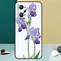 Iris Purple Flower Watercolor For Realme GT 6T 5 6 GT 7 Pro C67 C75 C61 C55 C53 C51 C21Y C25S 10 11 12 13 14 Pro Plus Case For Realme GT5