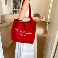 Canvas bag, Korean lazy style 2026 new large capacity bag, women's casual versatile, college student class tote bag