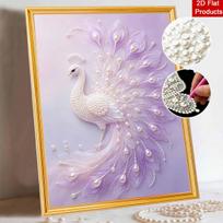 Pearl Art Painting Kit for Adults and Beginners Elegant Peacock Sparkling Painting Craft Home Wall Decor Handmade Gift 30x40cm