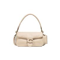 COACH Tabby 26 buckle closure solid color sheepskin Dionysus bag armpit bag hand crossbody shoulder bag medium size women's ivory white balta