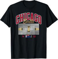 NBA Cup Chicago Bulls Court T-Shirt S įvairiaspalvis
