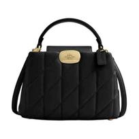 COACH Eliza 20 Logo Adjustable Detachable Shoulder Strap Lambskin Shoulder Crossbody Tote Small Women Black juoda