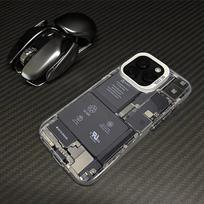 Circuit Board Phone Case for iPhone 17/16/15/14 Plus/13/12/11 Pro Max Matte TPU Cover Internal Circuit Pattern Protective Case For iPhone 17 ProMax balta