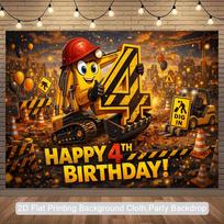2D 10th Birthday Backdrop Colorful Balloon and Star Confetti Party Background 47.2x31.5inch/120*80cm