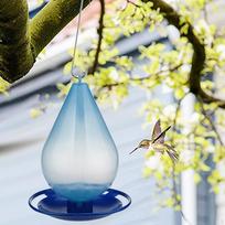 , Fluid Bird Feeder with 4 Feeding Stations for Outdoors & Moat