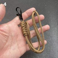 New Emergency Survival Backpack Self-Defense Parachute Cord Paracord Keychain Lanyard Rotatable Buckle Key Ring