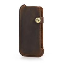 Genuine Leather Men Phone Case Holster For iPhone 17 16 15 14 Pro Max 6.9 inch Cellphone Loop Waist Bag Phone Travel Camping kava