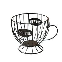 Storage Rack Durable Iron Coffee Capsule Storage Rack Hollow Design Space-Saving Strong Capacity Organizer for Home Kitchen A juoda