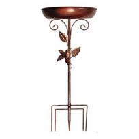 Outside Iron Bird Bath Retro Garden Bird Feeder with Removable Bowl 5-Prong Stake Wild Bird Feeder Bird Bath for Backyard Patio kava