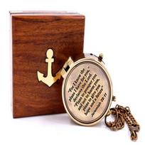 For I Know The Plans Replica of  Brass Engraved Compass, Baptism First Confirmation First Communion Gifts for Boys Girls, Christian..