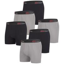 Atlas For Men Vyriškos vienspalvės bokserių kelnaitės (Pakuotėje 6 vnt) XL gray