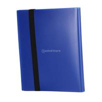 4 Pockets Trading Card Carrying Binder Card Collection Binder for Sports Cards Card Books Card Storage Case mėlyna