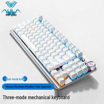AULA F3001 87-Key Tri-Mode Wireless Mechanical Keyboard balta