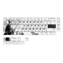 75 Key Keycap Set From Thick PBT Chinese Three Kingdoms Culture Charecters Themed Keycaps for Mechanical Keyboards