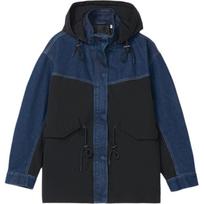 Levis Casual Comfortable Patchwork Hooded Long Sleeve Jacket Women Jackets 0051C-0000 XS