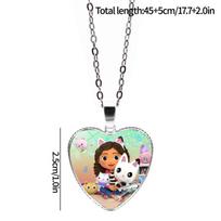 Cute 1/2Pcs Gabby Dollhouse Beaded Bracelet Heart Shape Necklace Anime Figure Bracelets Choker Birthday Fans Gift Party Favor
