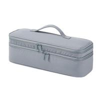 Nylon Double Layer Hair Dryer Bag Solid Color Curling Iron Storage Bag Make Up Bag  Women pilka