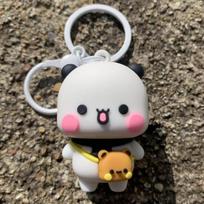 Panda Yier Keychain Cute Kawaii Bubu Dudu Doll Anime Figure Toy Backpack Hanging Ornaments Cute Pendant Mobile Phone Chain