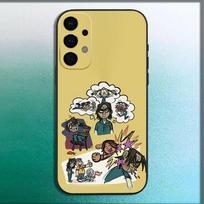 M-Mouthwashing Curly Anya Phone Case For Samsung Galaxy A13,A21s,A22,A31,A32,A52,A53,A71,A80,A91 Soft Black Cover Samsung a715g
