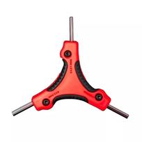 Foldable Triangular Inner Hexagon Wrench Set 9 in 1 Combination Universal Trigeminal Key Set 1.5/2/2.5/3/4/4.5/5/5.5/6mm raudona