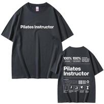 Pilates Instructor Graphic Tshirt Unisex Women Fitness Gym Loose Cotton Oversized Tshirt Unisexs Funny Workout Bodybuilding T Shirts S